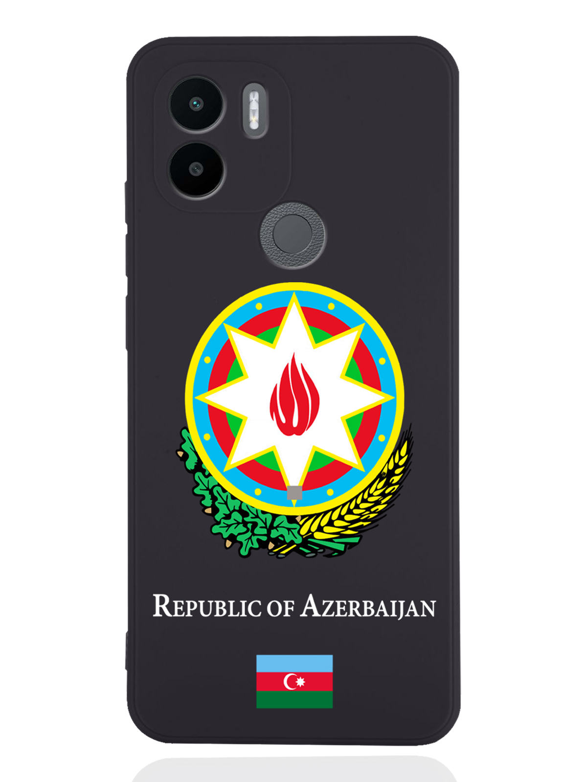 

Чехол SignumCase для Xiaomi Redmi A1+ Герб Азербайджана черный, Разноцветный