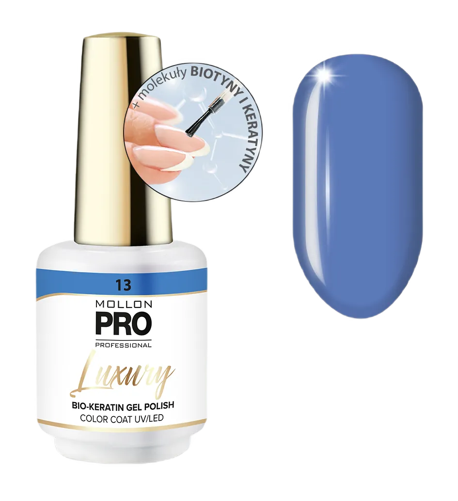 

Гель-лак Mollon Pro Luxury Color Coat №13 Blueberry, 8 мл, Синий, LUX13