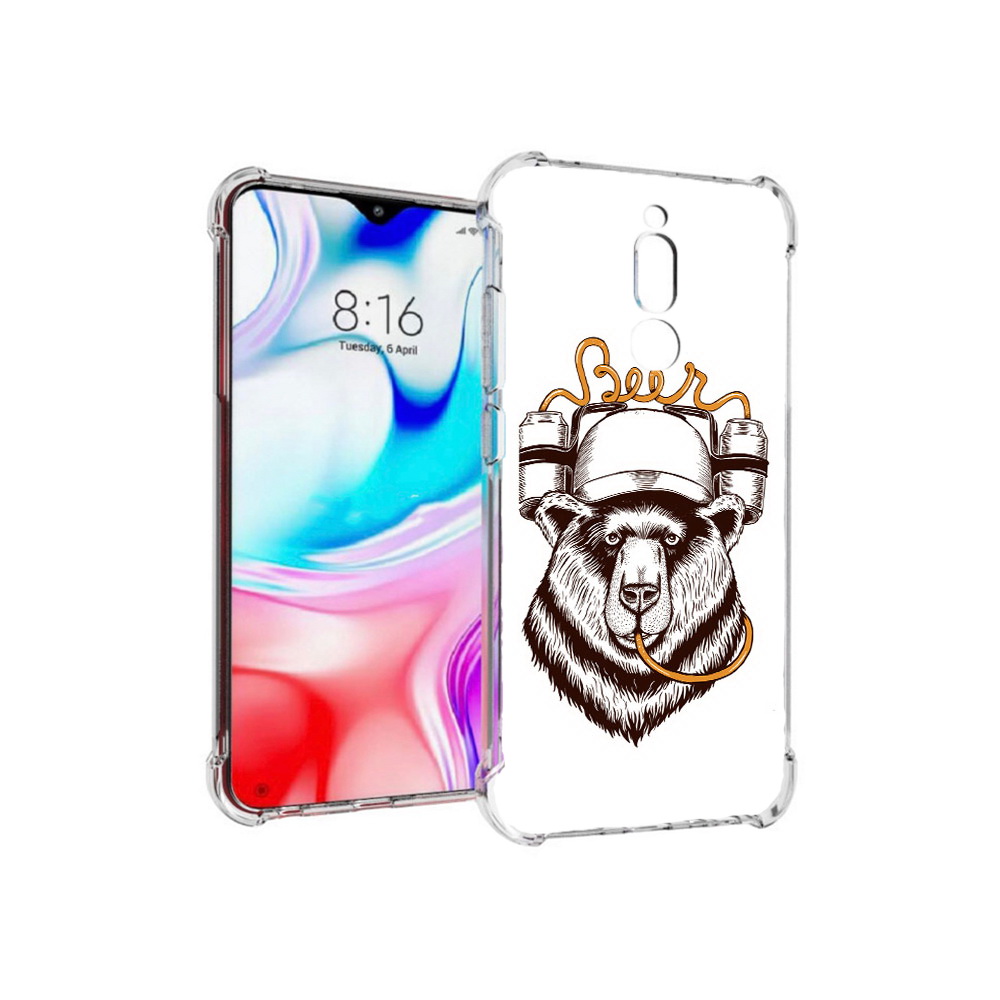 

Чехол MyPads Tocco для Xiaomi Redmi 8 пивной медведь (PT138911.300.538), Прозрачный, Tocco