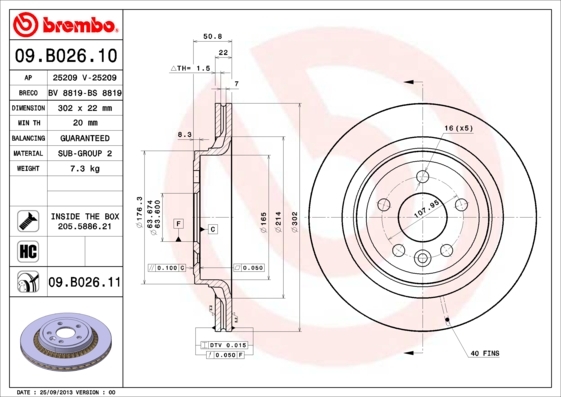 

Диск Тормозной Uv Соаtеd | Зад | Brembo 09b02611