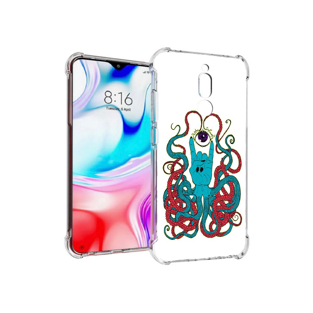 

Чехол MyPads Tocco для Xiaomi Redmi 8 осьминог-рука абстракция (PT138911.300.530), Прозрачный, Tocco