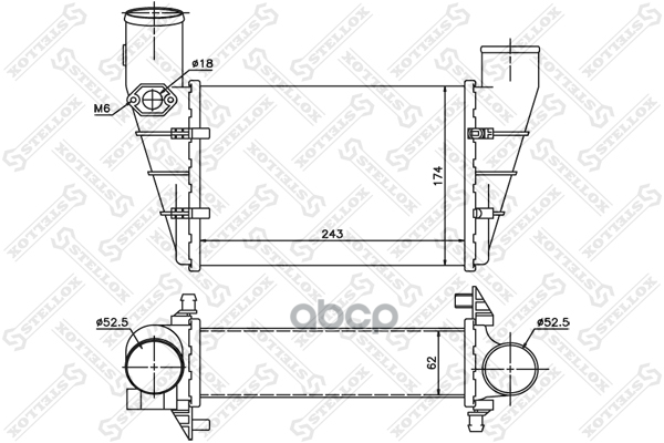 

10-40081-SX_интеркулер! VW Passat, Audi A4/A6 1.8T/1.9TDi 95-01