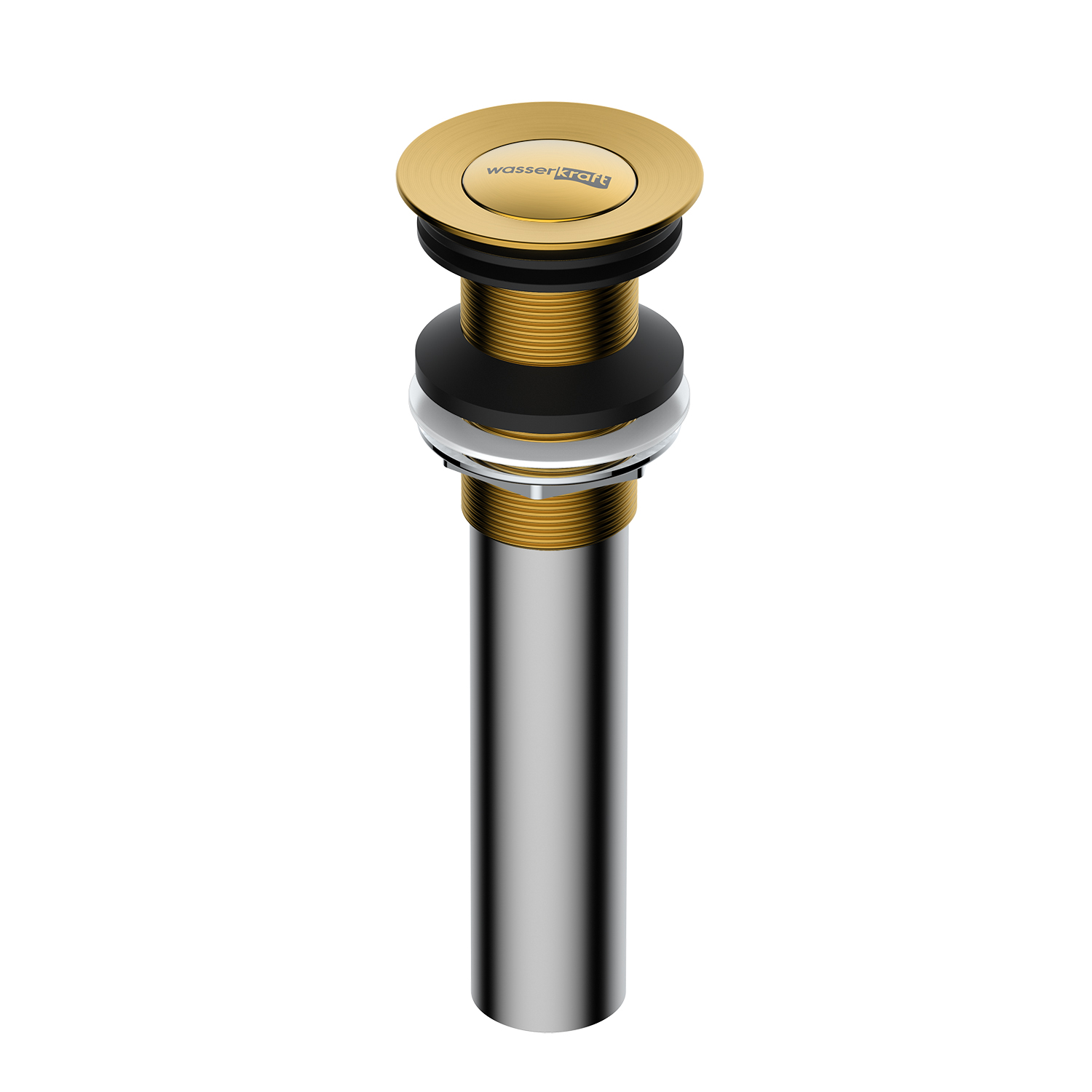 Донный клапан WasserKRAFT Push-up матовое золото A252