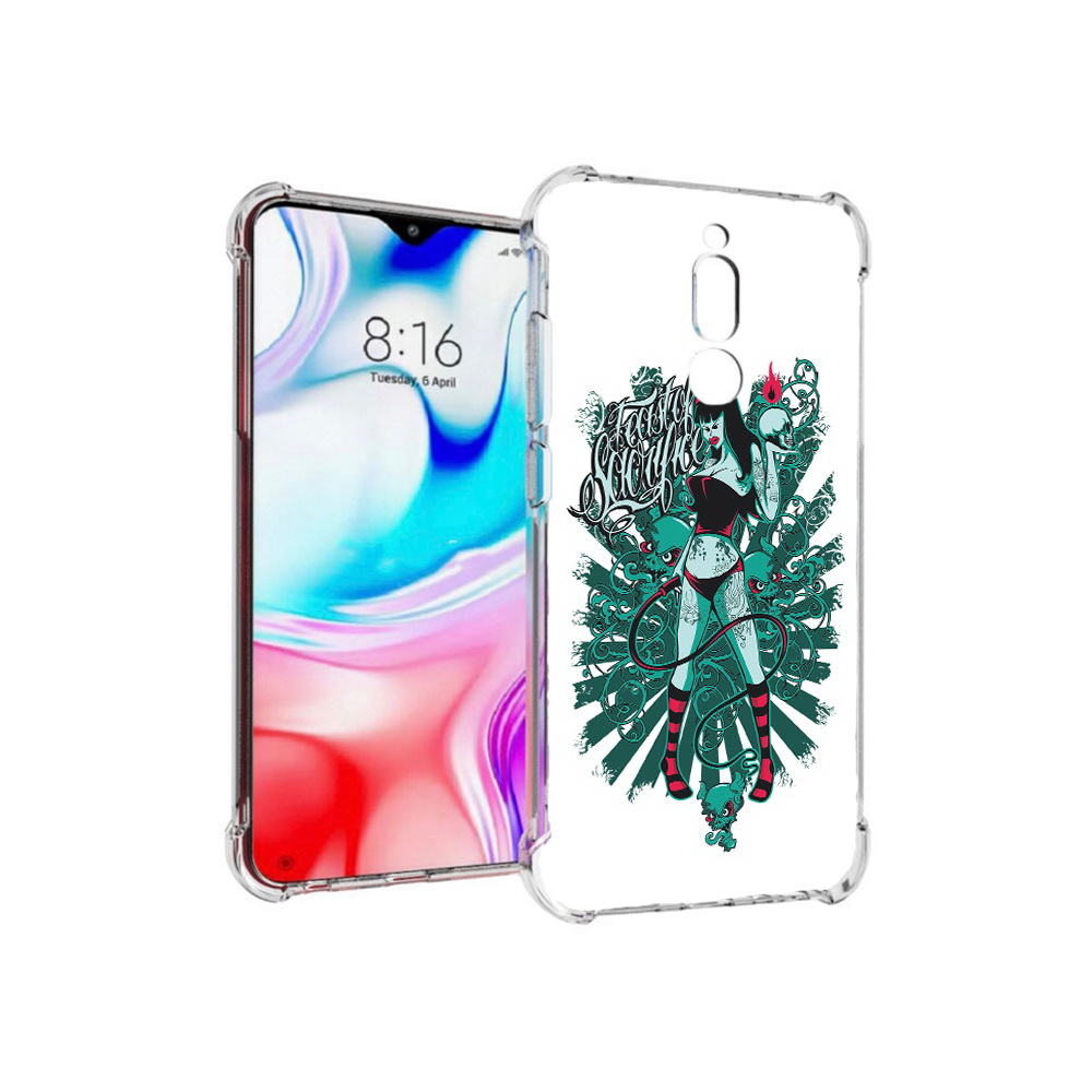 

Чехол MyPads Tocco для Xiaomi Redmi 8 нарисованная девушка в татуировках, Прозрачный, Tocco