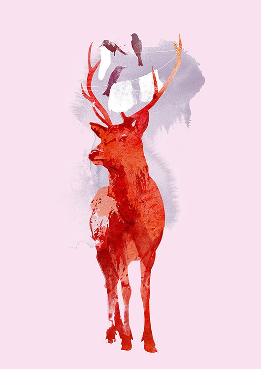 

Большой постер на стену Useless Deer 60х90 см без рамы, RFDEER