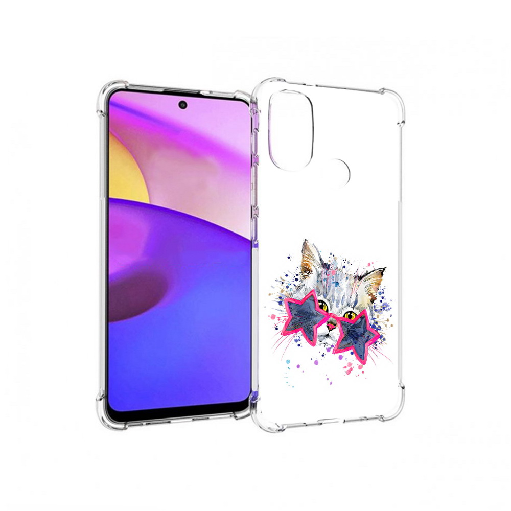 

Чехол MyPads Tocco для Motorola Moto E30 звездные очки (PT227074.357.353), Прозрачный, Tocco