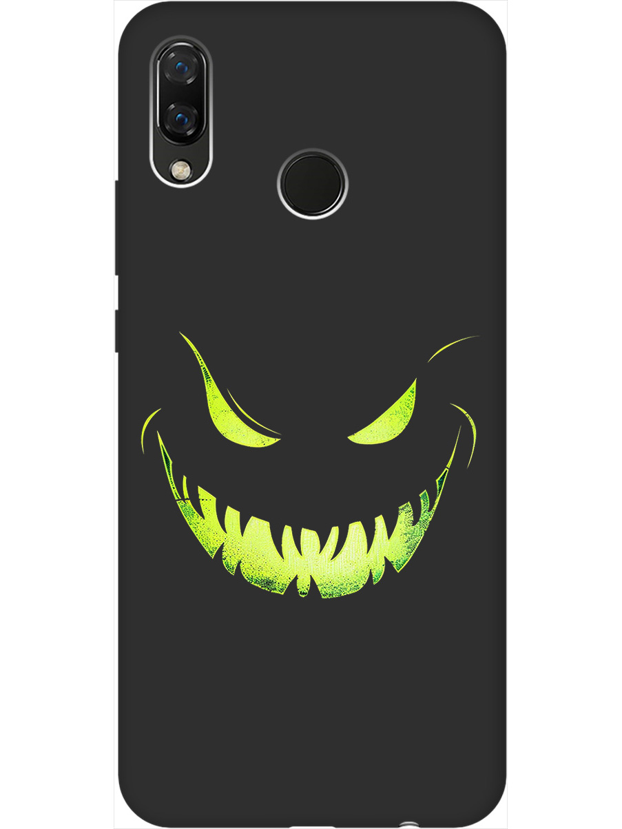 

Силиконовый чехол на Huawei Nova 3 с принтом "Зловещая улыбка" матовый черный, Черный;зеленый, 718981172