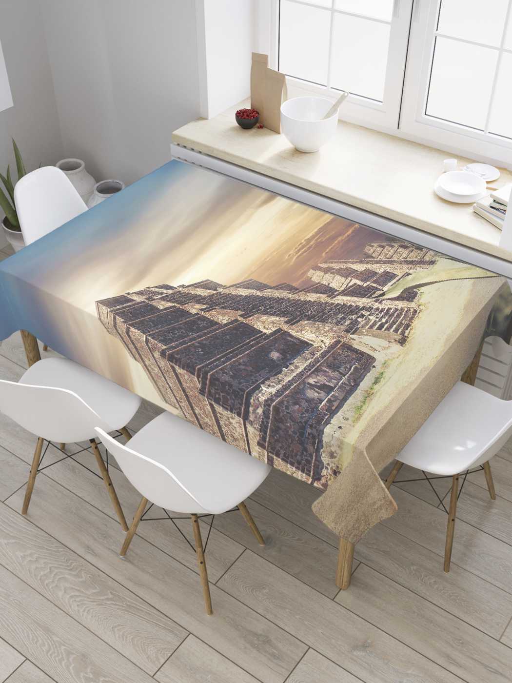 

Скатерть прямоугольная JoyArty "Ацтекские гробницы" из сатена, 120x145 см, Ацтекские гробницы