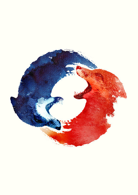 

Большой постер на стену Ying Yang 40х50 см без рамы, RFYING