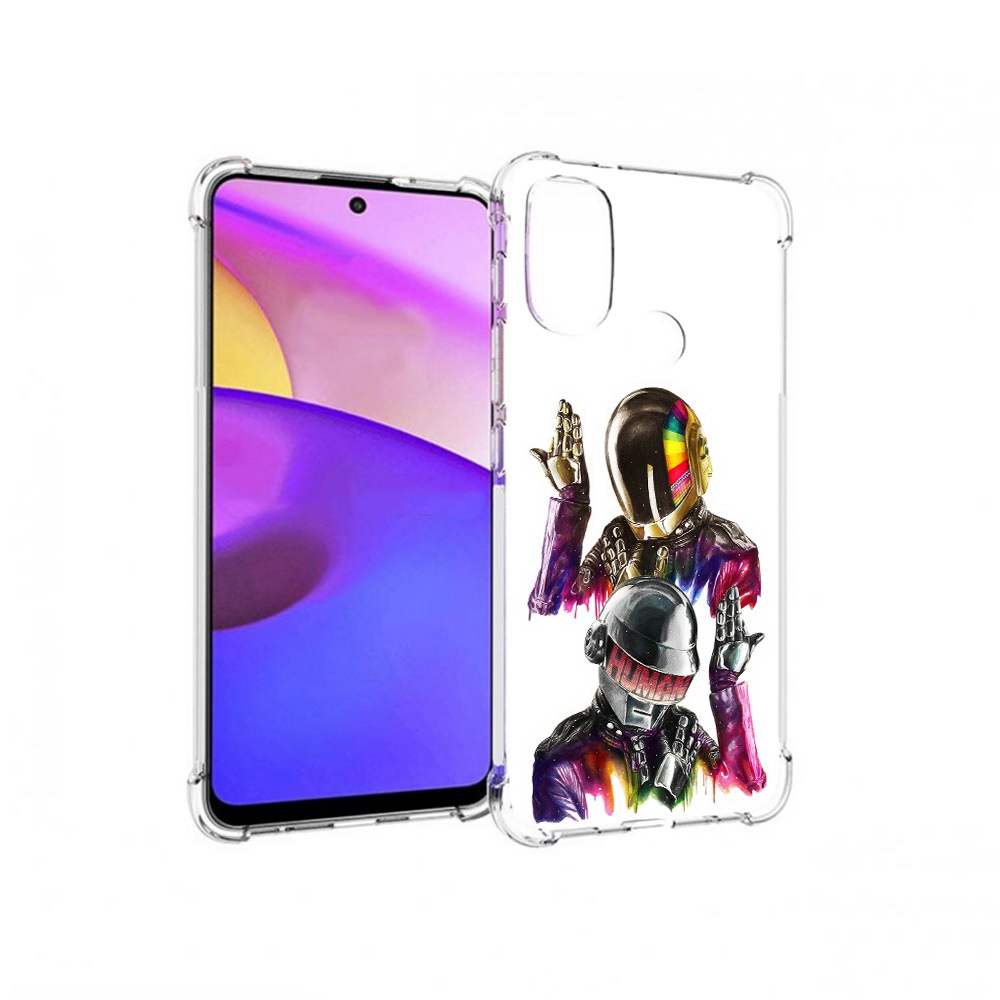 

Чехол MyPads Tocco для Motorola Moto E30 диско космонавты (PT227074.357.329), Прозрачный, Tocco