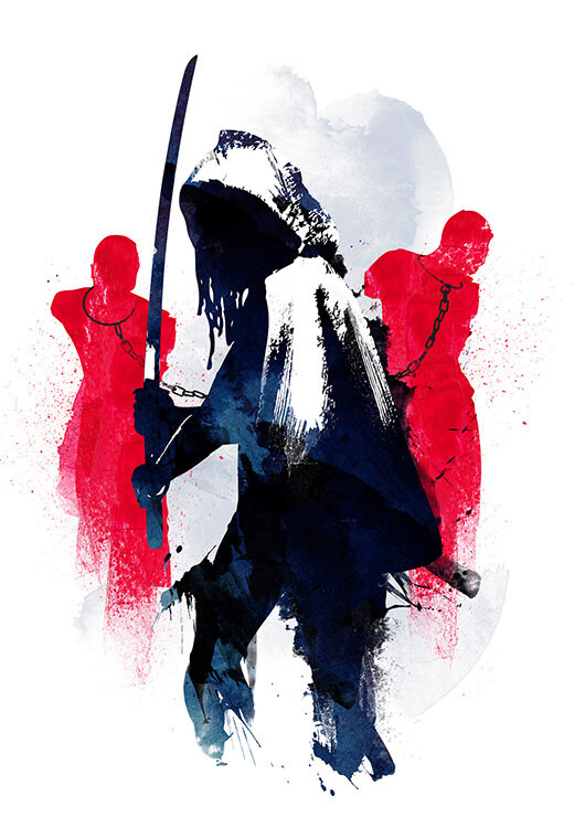 

Большой постер на стену Michonne 40х50 см без рамы, RFMICHON