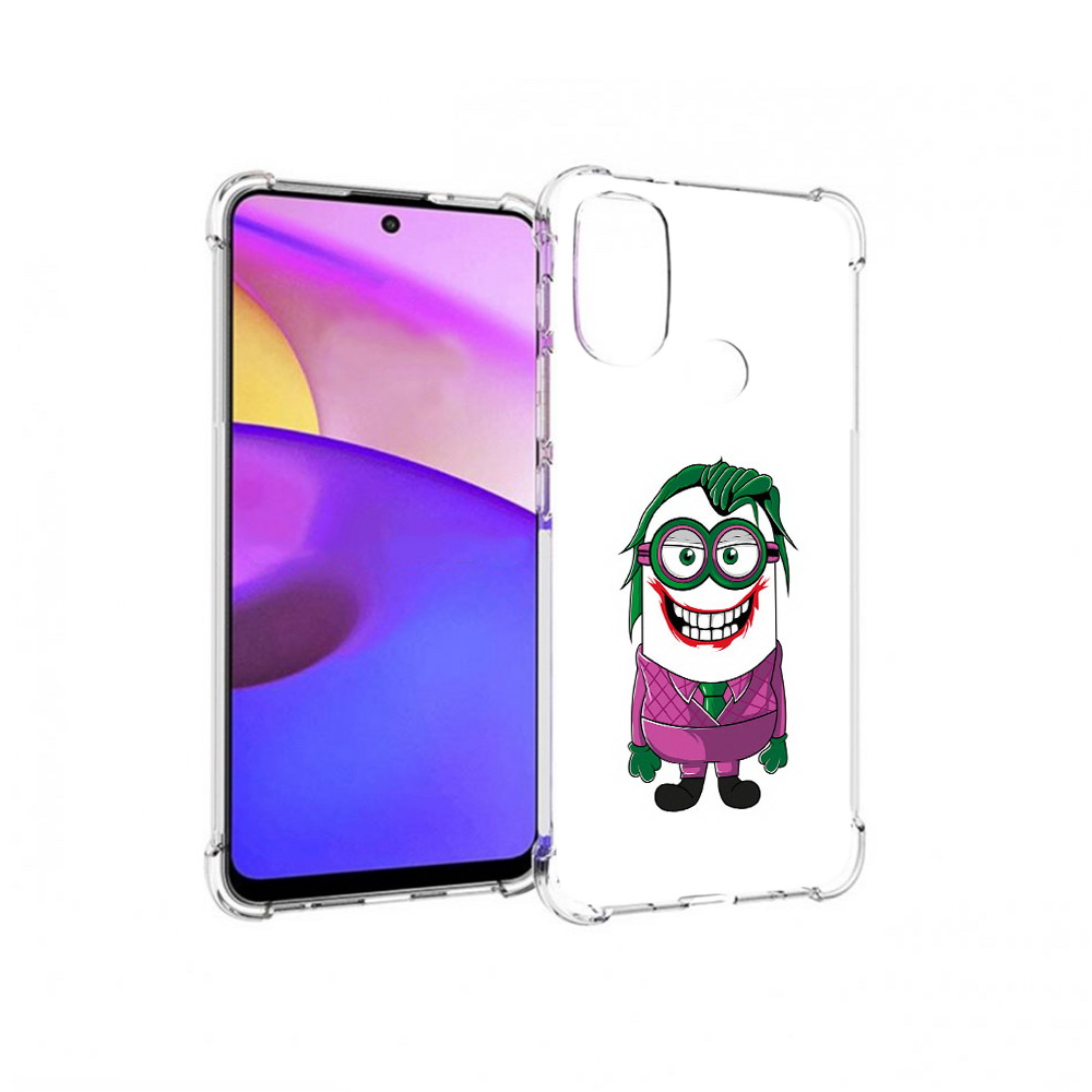 

Чехол MyPads Tocco для Motorola Moto E30 джокер миньон (PT227074.357.322), Прозрачный, Tocco