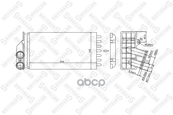 

10-35103-SX_радиатор печки! Citroen C4, Peugeot 307 1.4-2.0 02>
