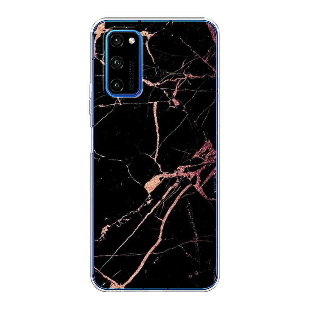 

Чехол Awog на Huawei Honor V30 Pro "Мрамор розовое золото", Черный;розовый, 611450-3