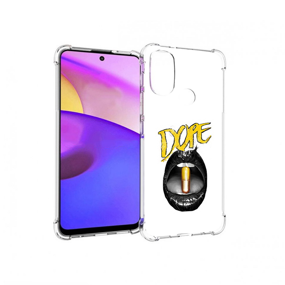 

Чехол MyPads Tocco для Motorola Moto E30 губы (PT227074.357.303), Прозрачный, Tocco