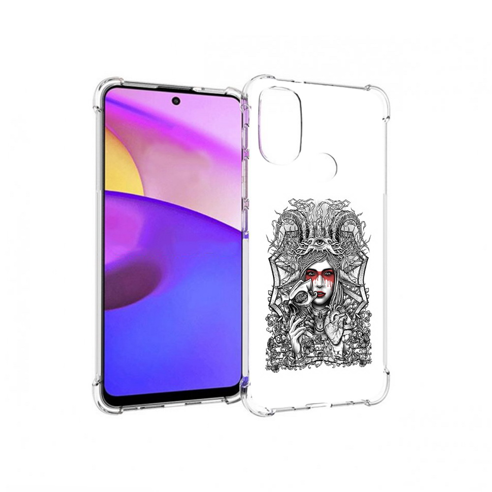 

Чехол MyPads Tocco для Motorola Moto E30 грусная девушка (PT227074.357.302), Прозрачный, Tocco