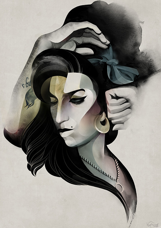 

Большой постер на стену Amy Winehouse Эми Уайнхаус 50х70 см без рамы, AKAW