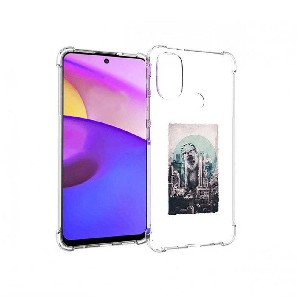 

Чехол MyPads Tocco для Motorola Moto E30 выдра в городе (PT227074.357.283), Прозрачный, Tocco