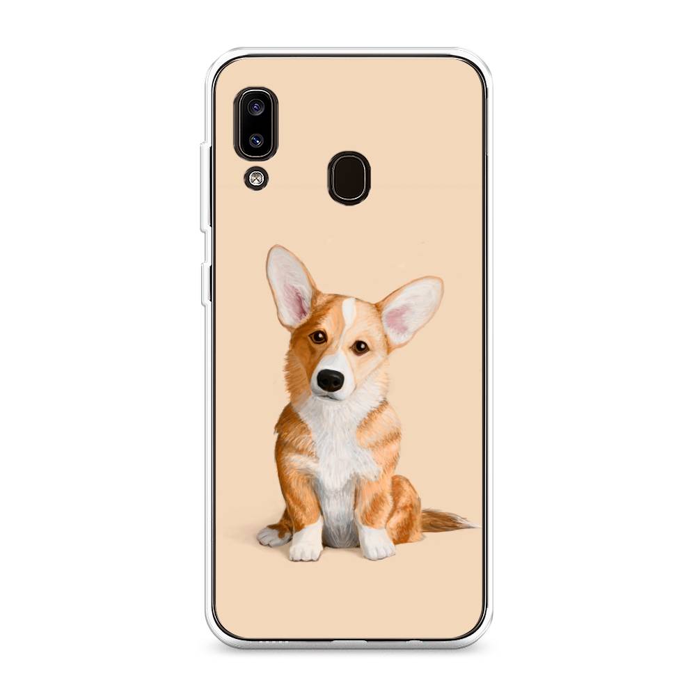 

Чехол на Samsung Galaxy A20/A30 "Грустный Корги", Коричневый;бежевый, 27650-1