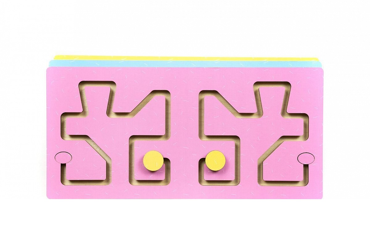 Лабиринт Мастер Игрушек Полушарные доски Голубая розовая желтая набор 3 штуки IG0388