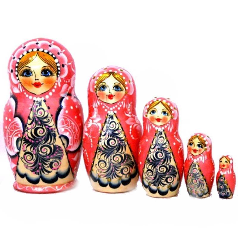 

Матрёшка "Узоры" (5 мест, 17 см)