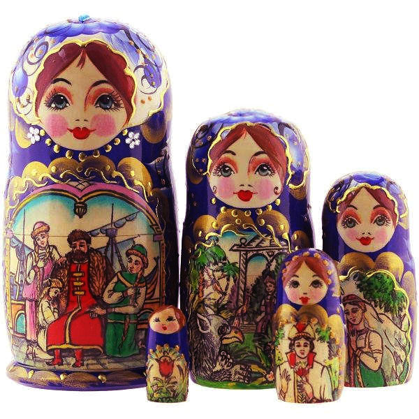 

Матрёшка "Аленький цветочек" (5 мест, 18 см)