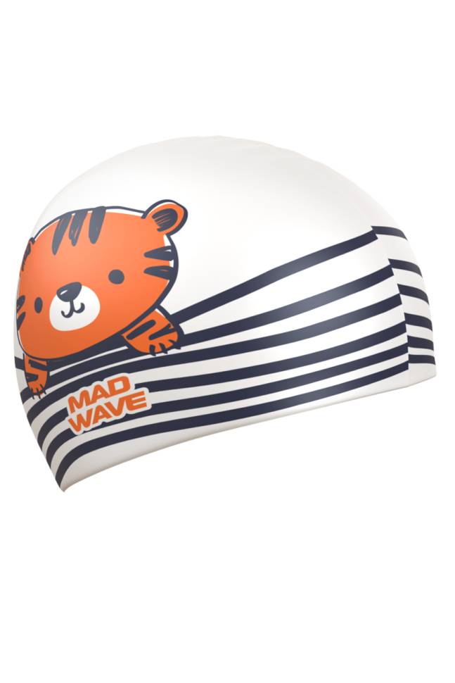 Юниорская силиконовая шапочка TIGER Белый