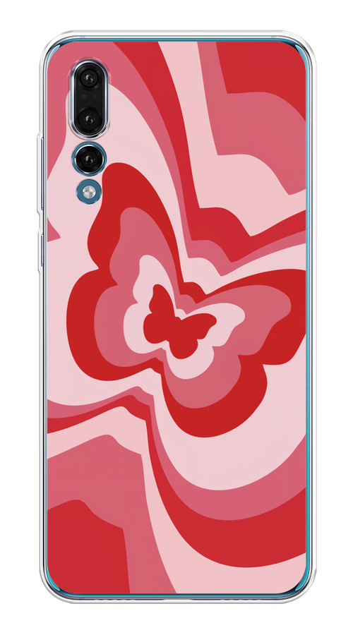 

Чехол на Huawei P20 Pro "Бабочка в стиле хиппи", Красный;розовый, 65050-1