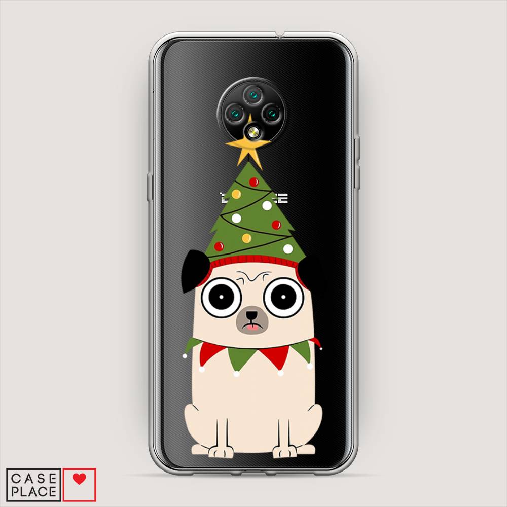 

Чехол на Doogee X95 "Собачка с ёлочкой", Бежевый;красный;зеленый, 220850-1