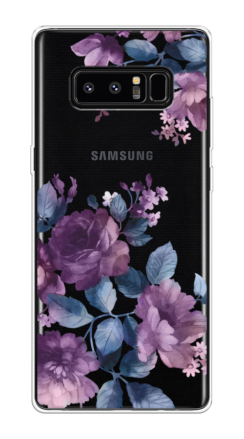 

Чехол на Samsung Galaxy Note 8 "Purple Blossoms", Синий;фиолетовый, 25250-1