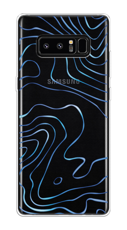 

Чехол на Samsung Galaxy Note 8 "Blue lines", Прозрачный;синий, 25250-1