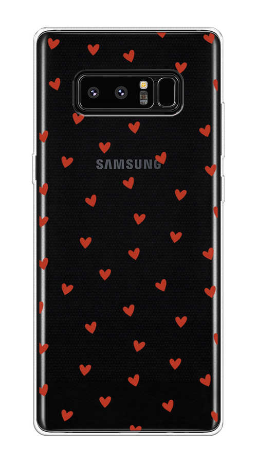 

Чехол на Samsung Galaxy Note 8 "Red hearts", Красный;прозрачный, 25250-1