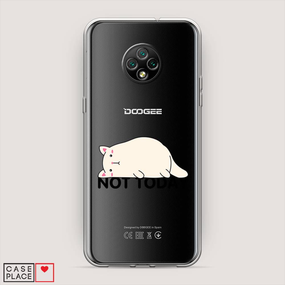 

Чехол на Doogee X95 "Cat not today", Белый;розовый;черный, 220850-1