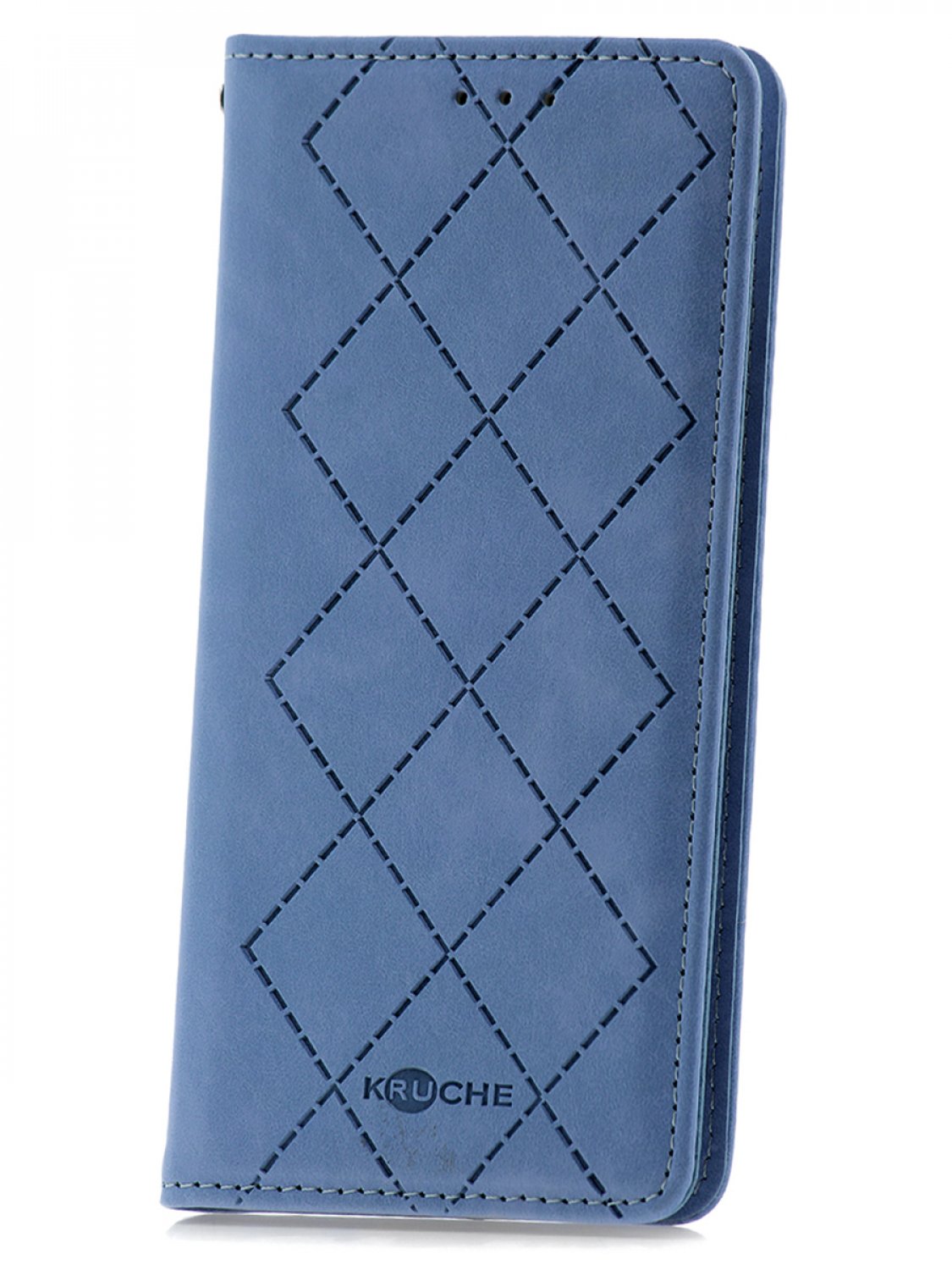 Чехол на Huawei P Smart Z/Honor 9x Kruche Rhombus синий,книжка с карманом,с магнитом