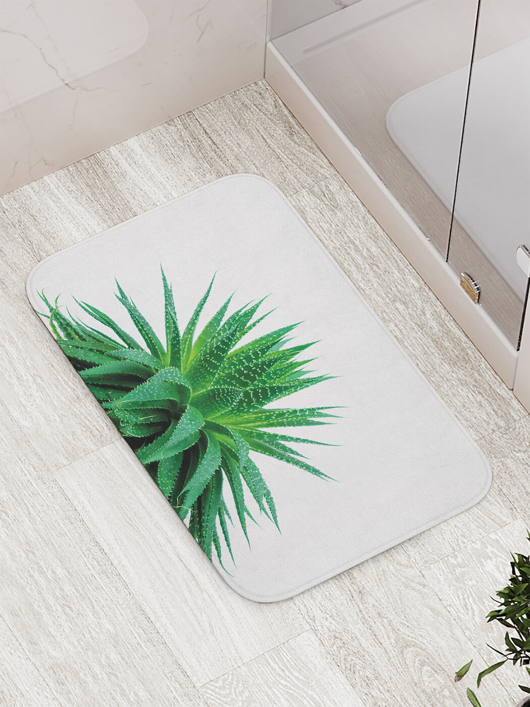 

Коврик противоскользящий JoyArty "Алоэ осистое" для ванной, сауны, бассейна, 77х52 см, Алоэ осистое