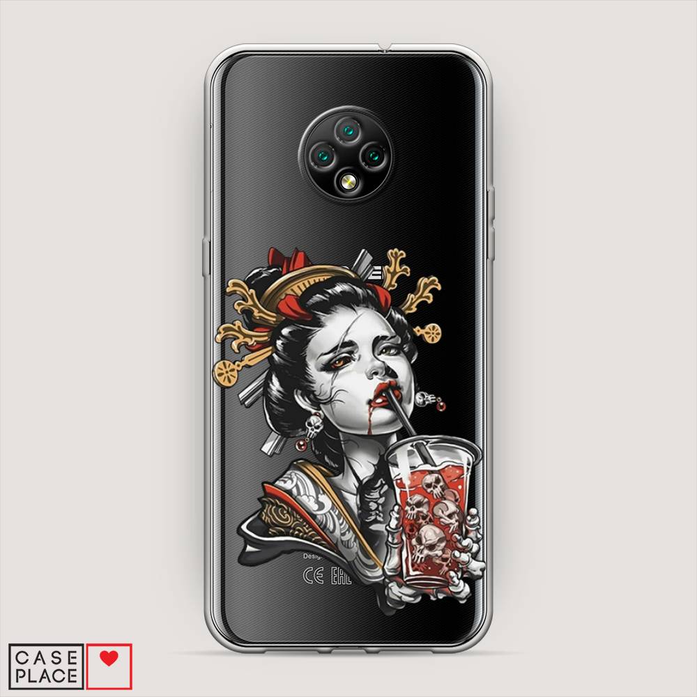

Чехол на Doogee X95 "Опасная гейша", Красный;черный;серый, 220850-4