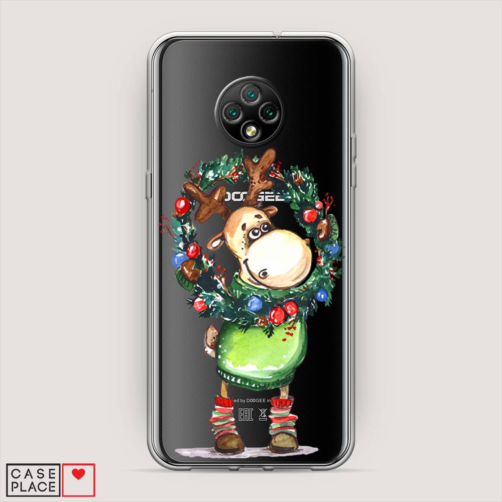 

Чехол на Doogee X95 "Олень с новогодним венком", 220850-4