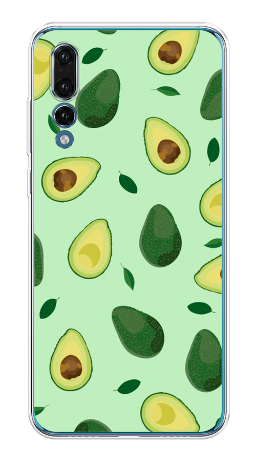 

Чехол на Huawei P20 Pro "Blue avocado", Коричневый;зеленый, 65050-1