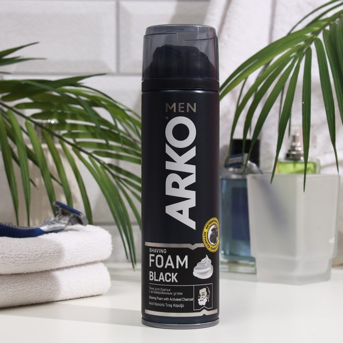 Пена для бритья ARKO MEN BLACK 200 мл forx пена для бритья для чувствительной кожи sensitive skin men care 200 0