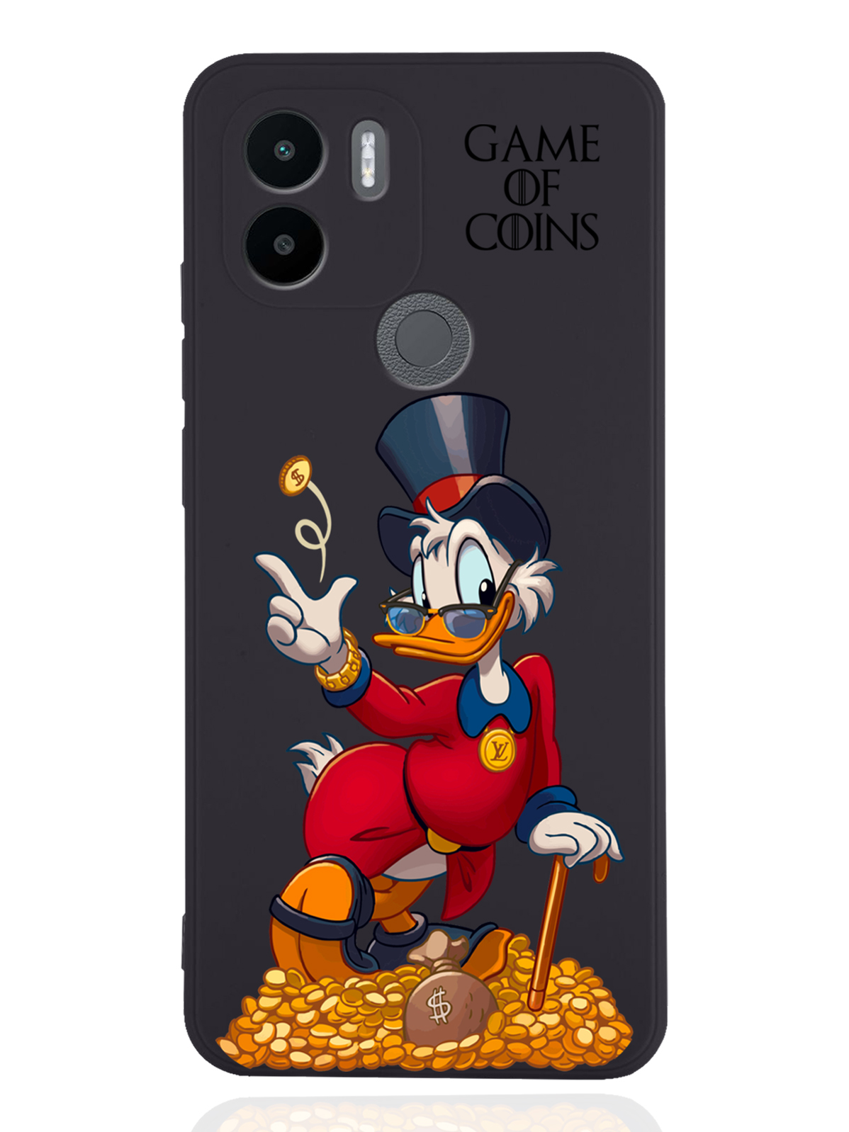 

Чехол MustHaveCase для Xiaomi Redmi A1+ Богатая Утка Игра монет черный, Разноцветный
