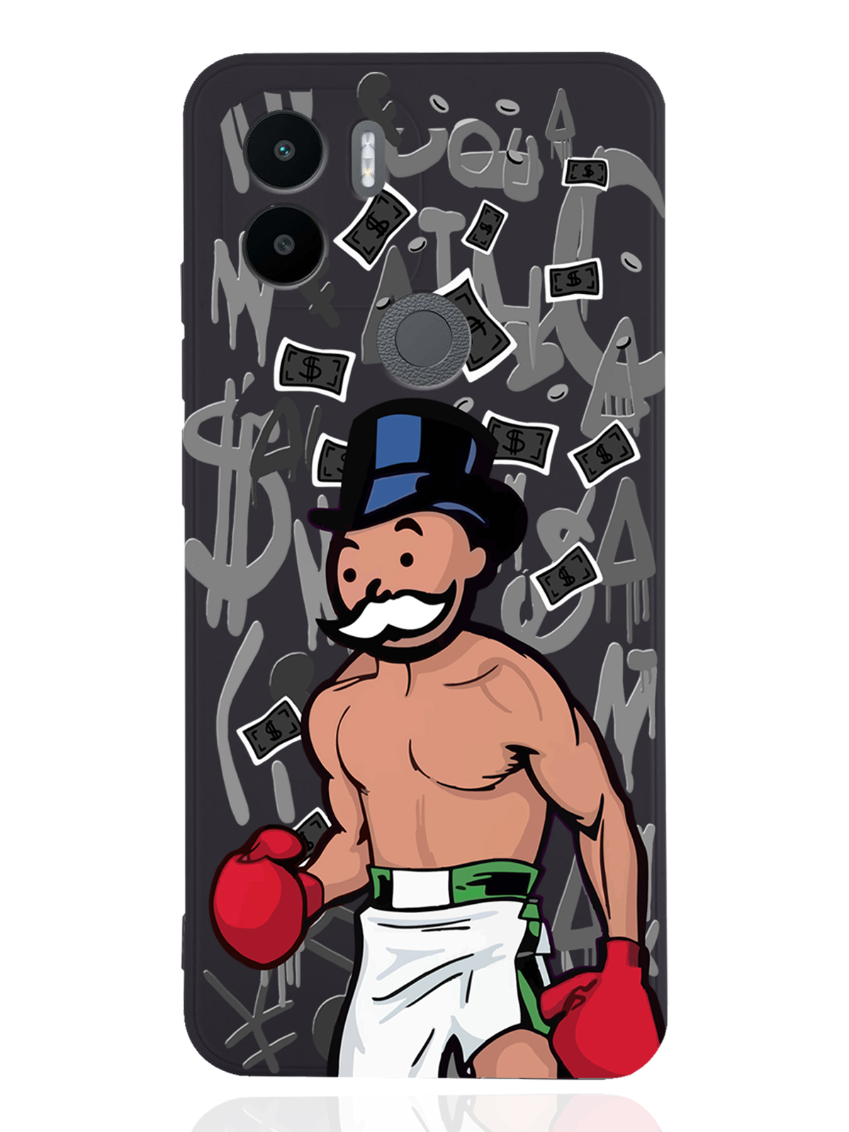 

Чехол MustHaveCase для Xiaomi Redmi A1+ Monopoly Boxing Монополия Боксер черный, Разноцветный