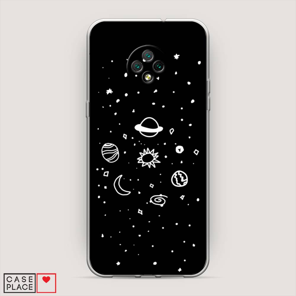 

Чехол на Doogee X95 "Дудл солнечной системы", Бежевый;серый, 220850-2