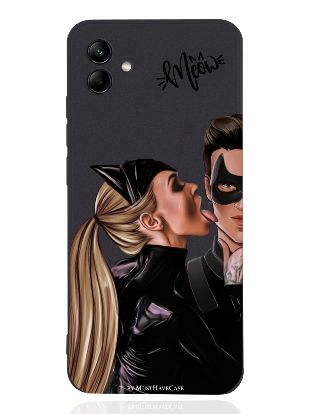 

Чехол MustHaveCase для Samsung Galaxy A04 Кошечка с парнем черный черный, Коричневый;черный