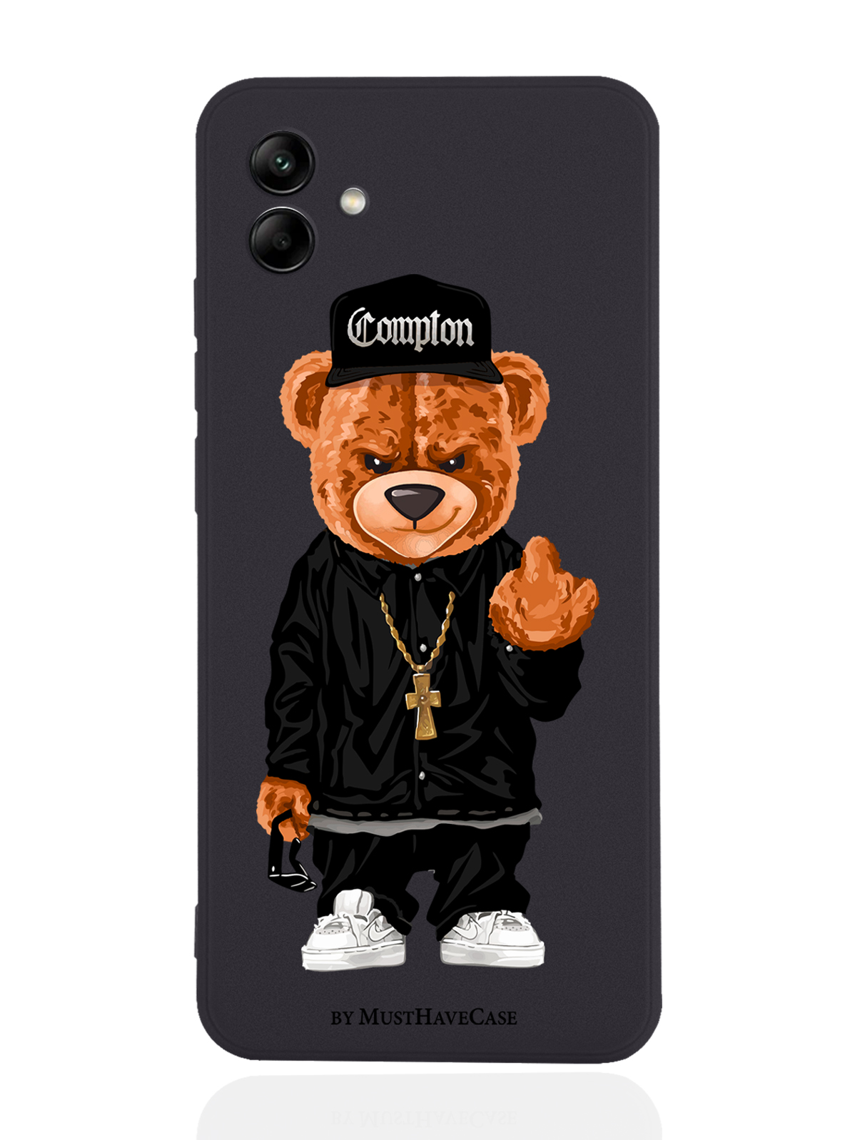 

Чехол MustHaveCase для Samsung Galaxy A04 Мишка Compton черный, Коричневый;черный;белый