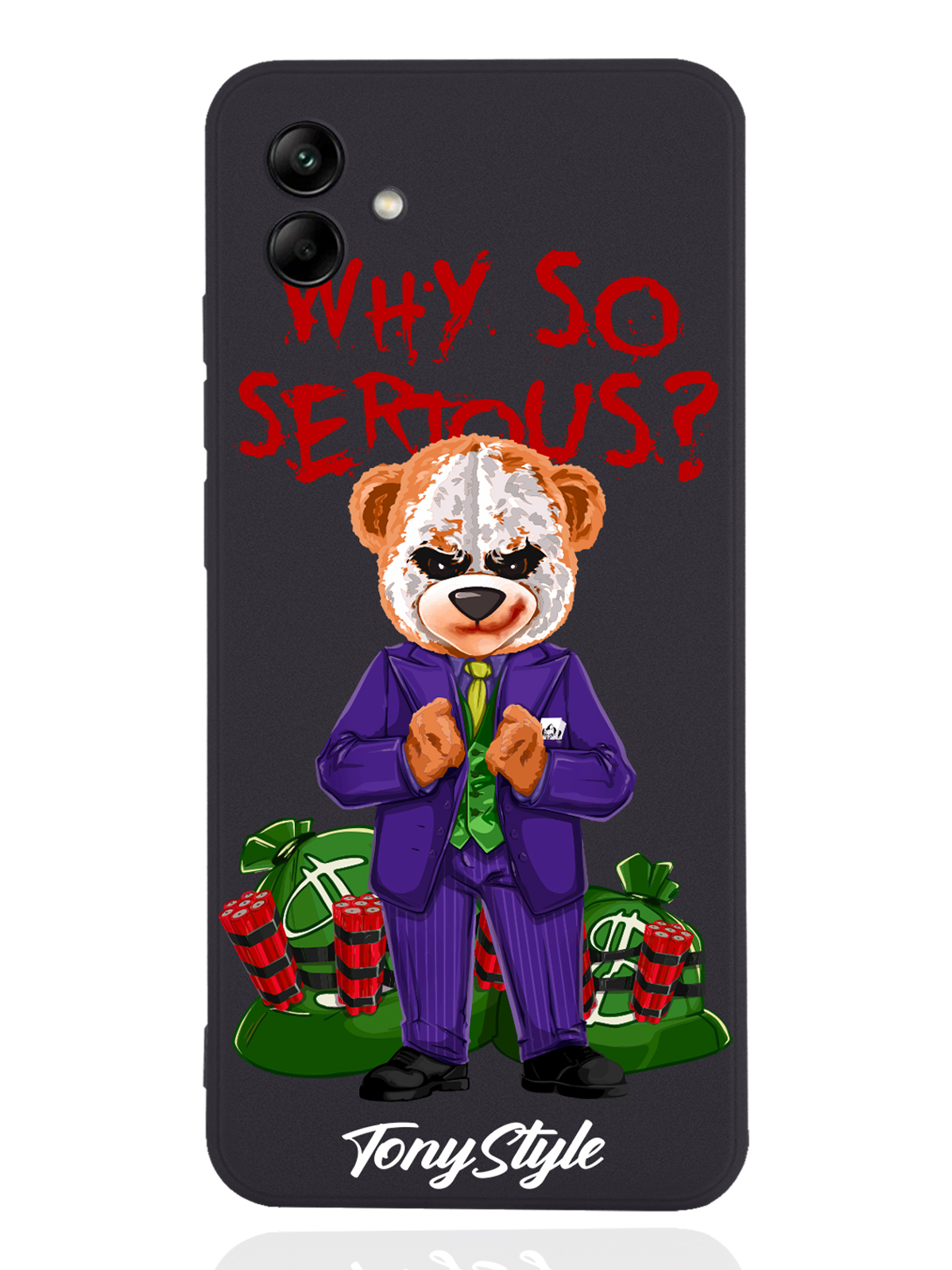 

Чехол Tony Style для Samsung Galaxy A04 Tony Style Why so serious черный, Разноцветный