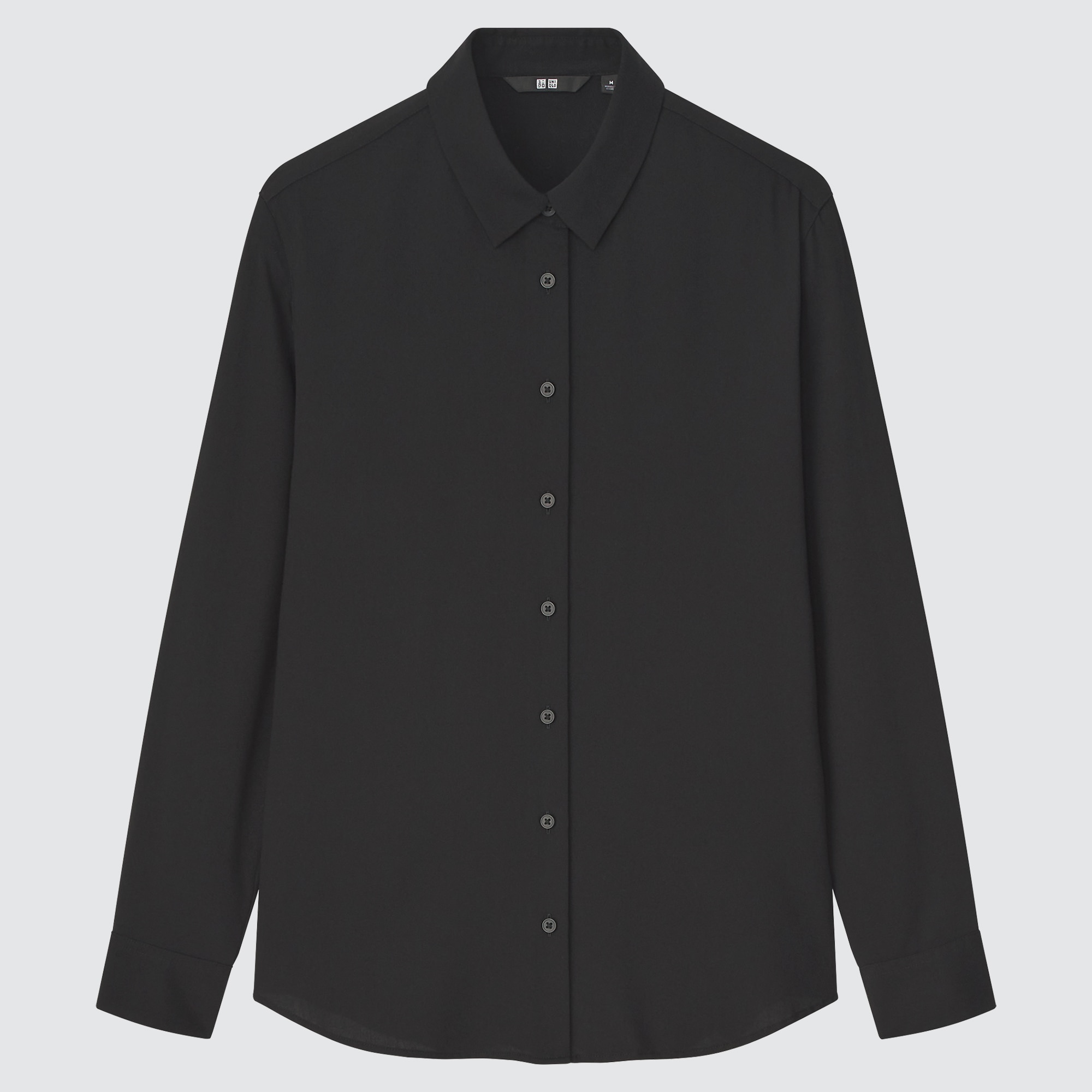 

Рубашка женская UNIQLO 445445COL09 черная L (доставка из-за рубежа), 445445COL09