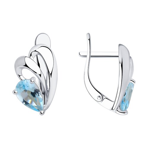 

Серьги из серебра TEO MAORI 892021753, топаз, 892021753