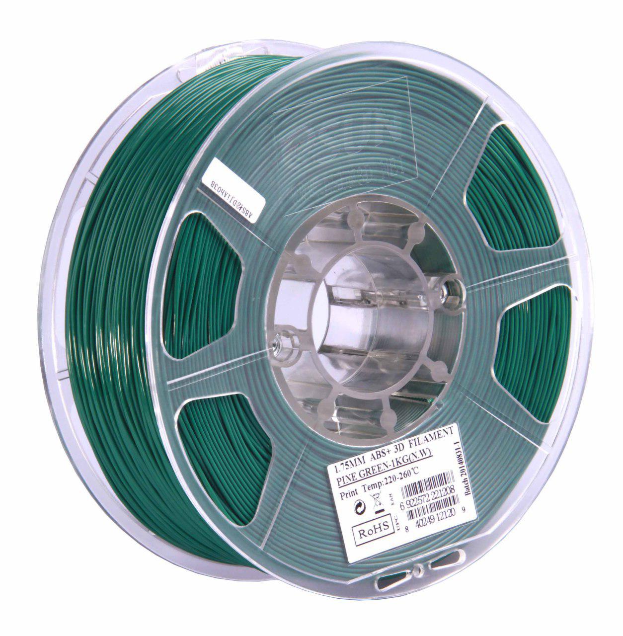 

Пластик для 3D-принтера Esun ABS+ Dark Green, 1 кг