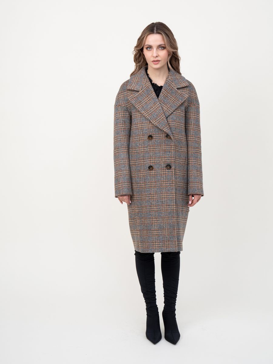 

Пальто женское Aylin Stories AS069kl серое 46, Серый, AS069kl