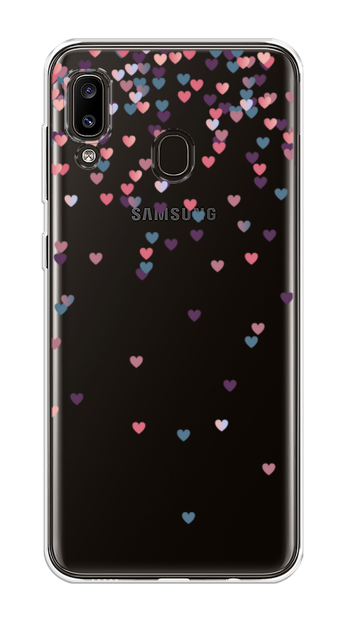 

Чехол на Samsung Galaxy A30 "Посыпка сердечки", Розовый;фиолетовый, 27550-3